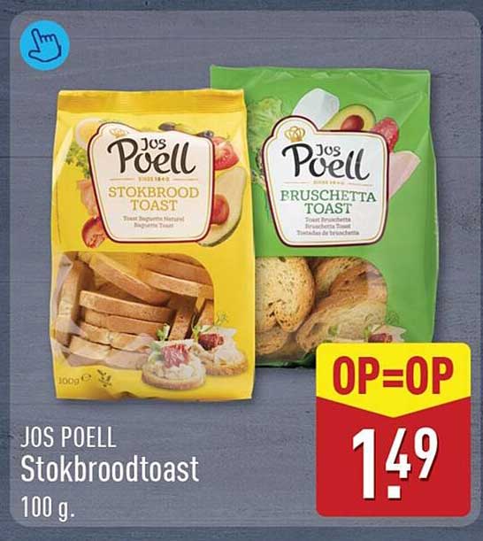 JOS POELL Stokbroodtoast 100 g. OP=OP