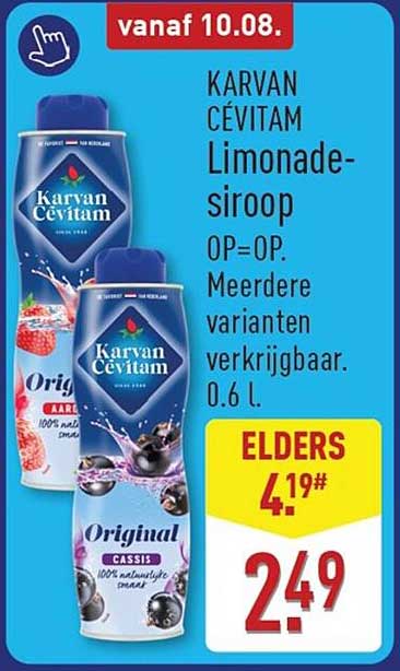 KARVAN CEVITAM Limonade-siroop OP=OP. Meerdere varianten verkrijgbaar. 0.6 l.
