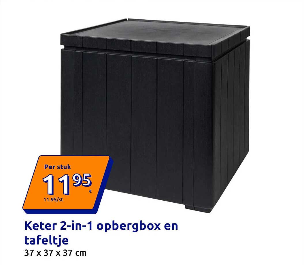 Keter 2-in-1 opbergbox en tafeltje