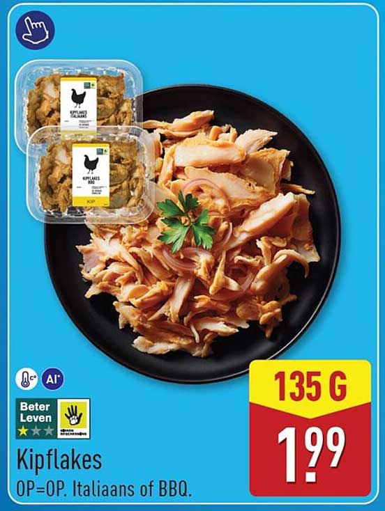 Kipflakes OP=OP. Italiaans of BBQ. 135 g