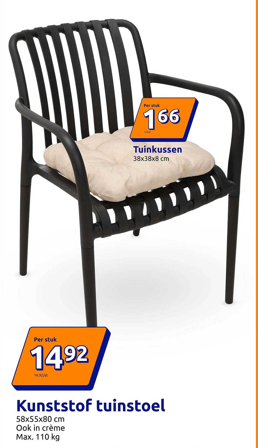 Kunststof tuinstoel
