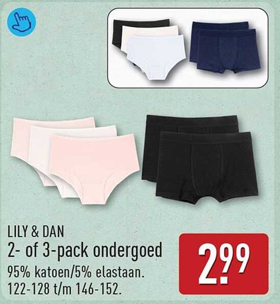LILY & DAN 2- of 3-pack ondergoed