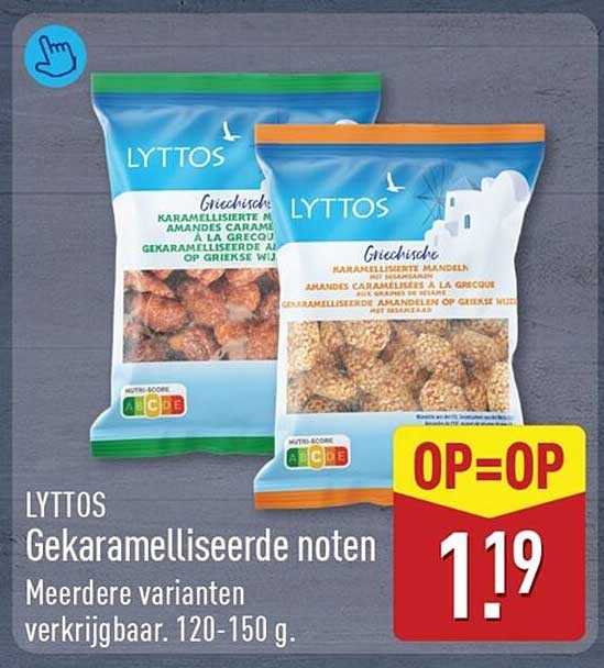 LYTTOS Gekaramelliseerde noten OP=OP