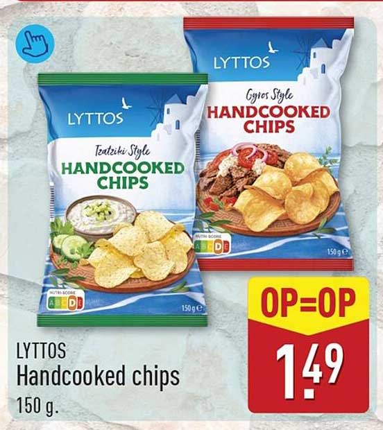 LYTTOS Handcooked chips 150 g. OP=OP