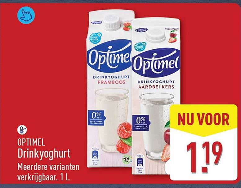 OPTIMEL Drinkyoghurt Meerdere varianten verkrijgbaar. 1 L.