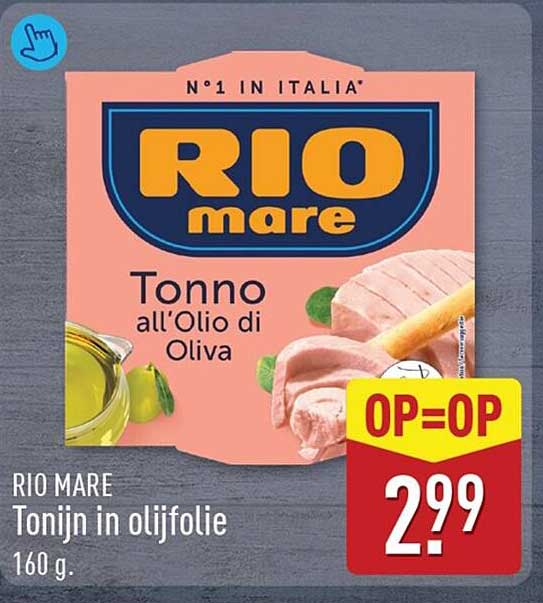 RIO MARE Tonijn in olijfolie 160 g. OP=OP