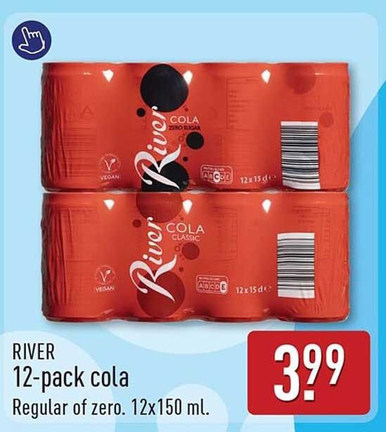 RIVER 12-pack cola Regular of zero. 12x150 ml.
