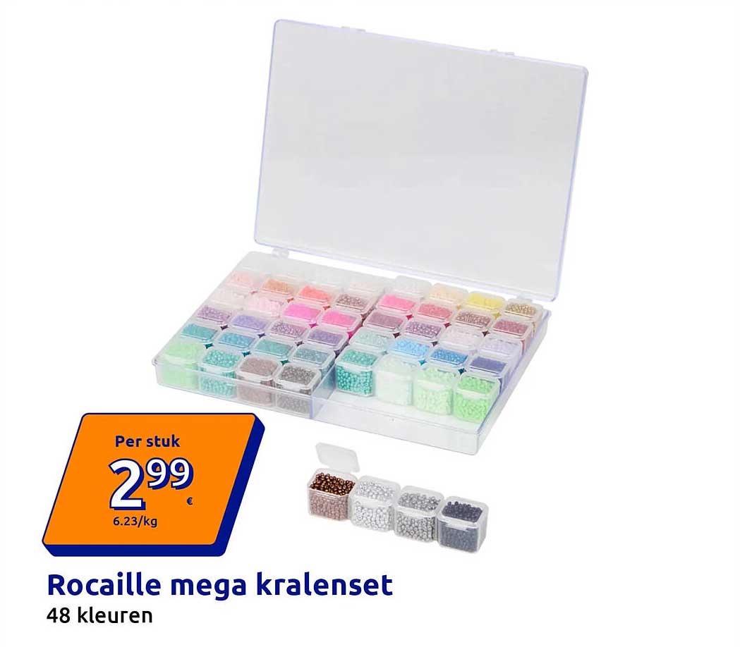Rocaille mega kralenset 48 kleuren