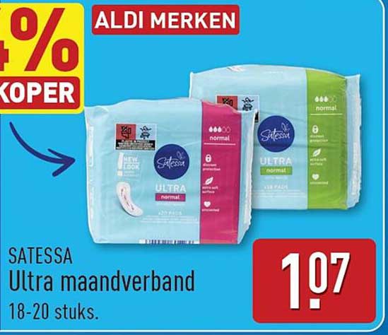 SATESSA Ultra maandverband 18-20 stuks