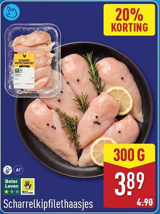 Scharrelkipfilethaasjes 20% korting