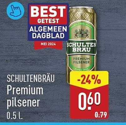 SCHULTENBRÄU Premium pilsener 0.5 L. -24%