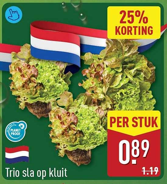 Trio sla op kluit 25% KORTING