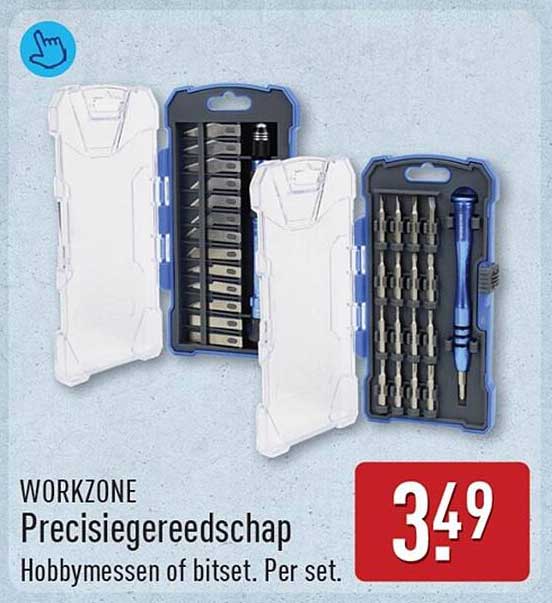 WORKZONE Precisiegereedschap Hobbymessen of bitset. Per set.