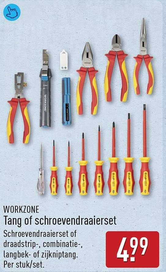 WORKZONE Tang of schroevendraaierset