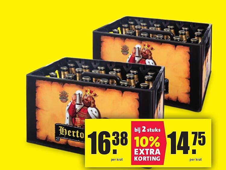10% EXTRA KORTING bij 2 stuks Hertog Jan
