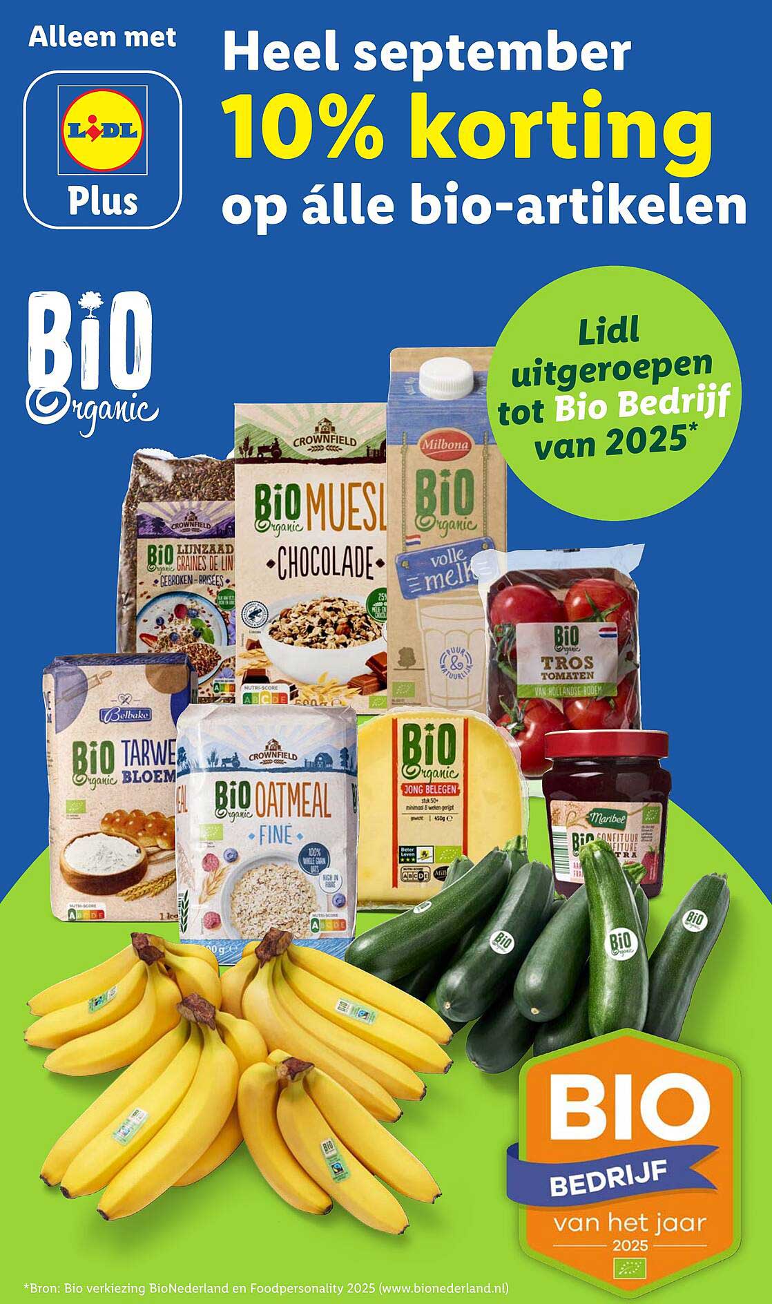 10% korting op álle bio-artikelen