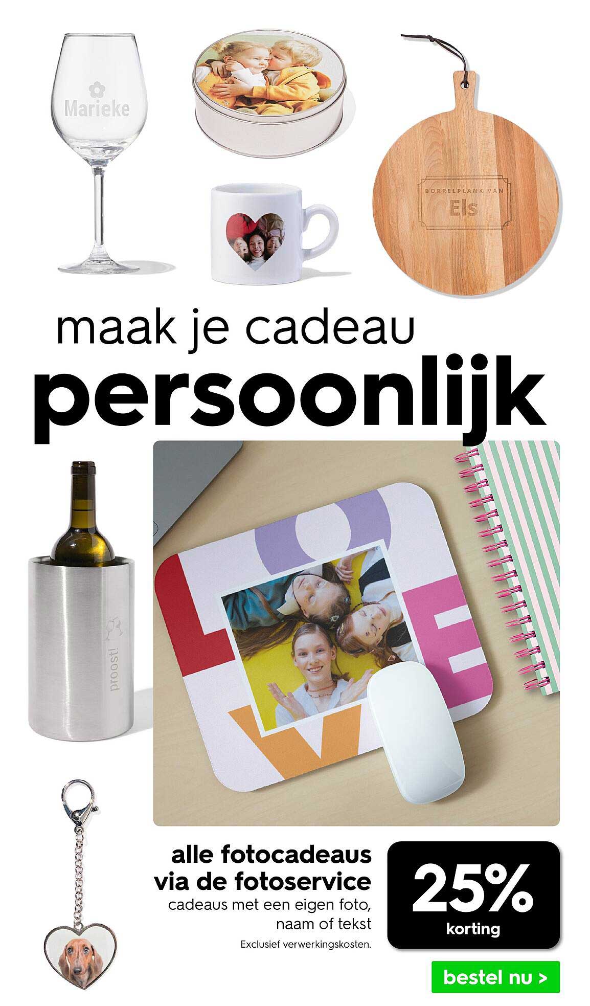 25% korting op fotocadeaus via de fotoservice