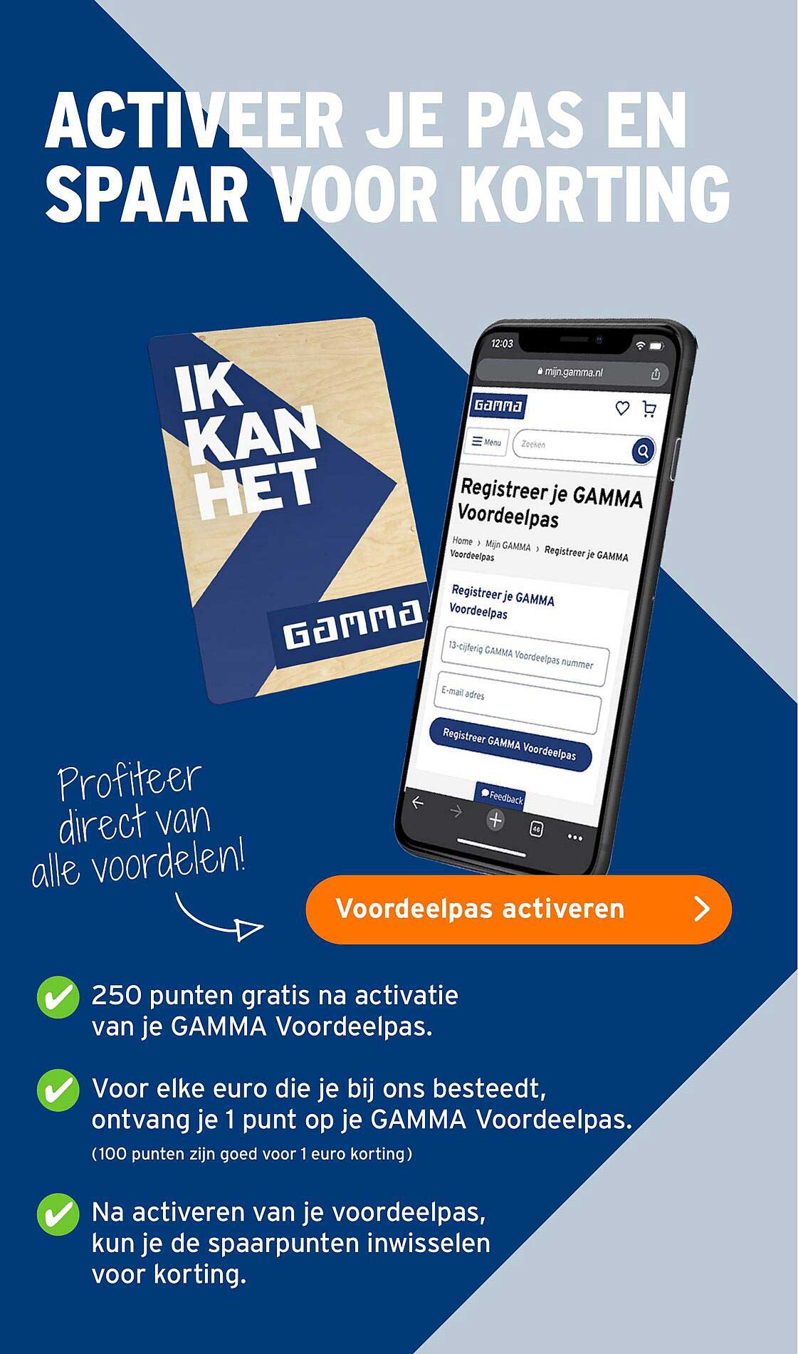 Actieveer je pas en spaar voor korting