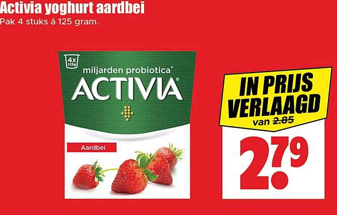 Activia yoghurt aardbei