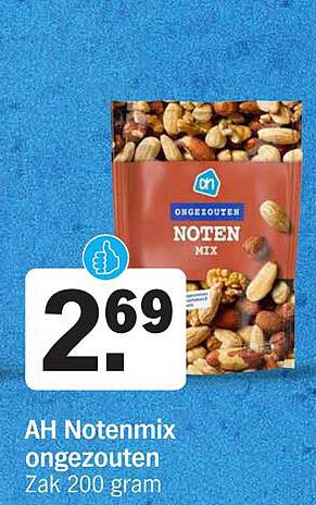 AH Notenmix ongezouten Zak 200 gram
