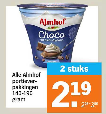 Alle Almhof portieverpakkingen 140-190 gram
