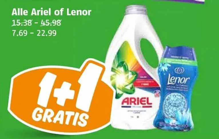 Alle Ariel of Lenor 1+1 GRATIS