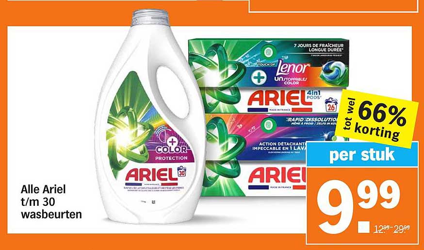 Alle Ariel t/m 30 wasbeurten