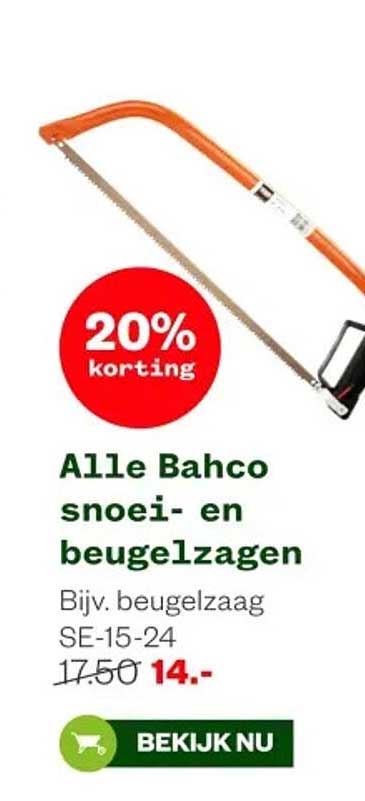 Alle Bahco snoei- en beugelzagen