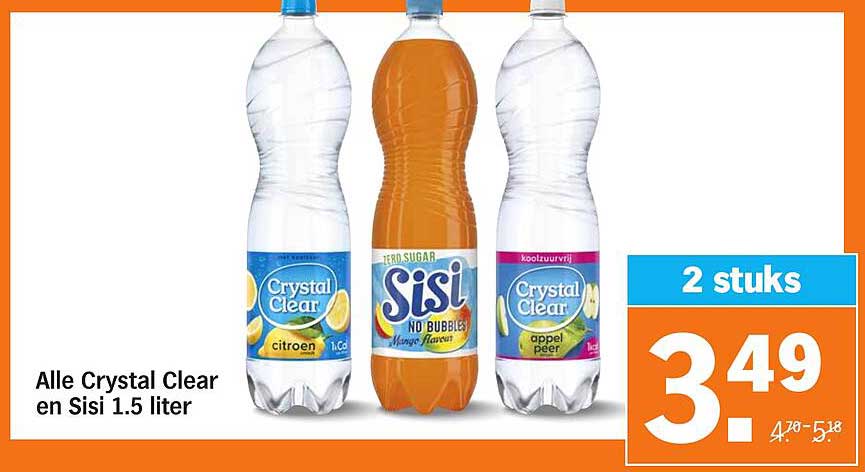 Alle Crystal Clear en Sisi 1.5 liter