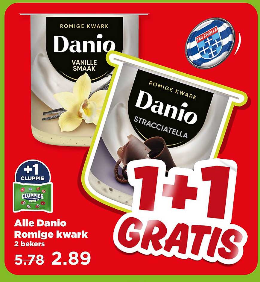 Alle Danio Romige kwark 2 bekers
