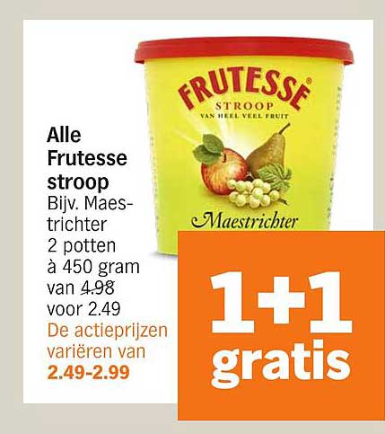 Alle Fruitesse stroop
