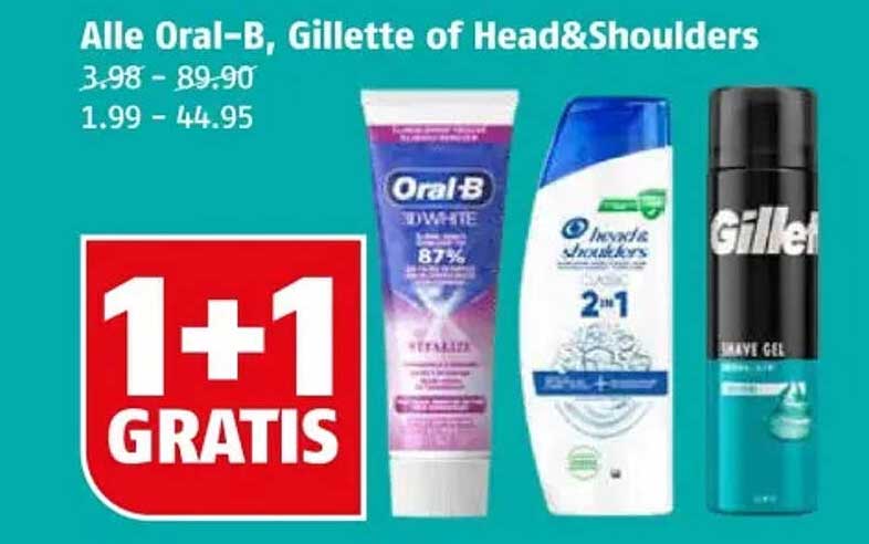 Alle Oral-B, Gillette of Head&Shoulders