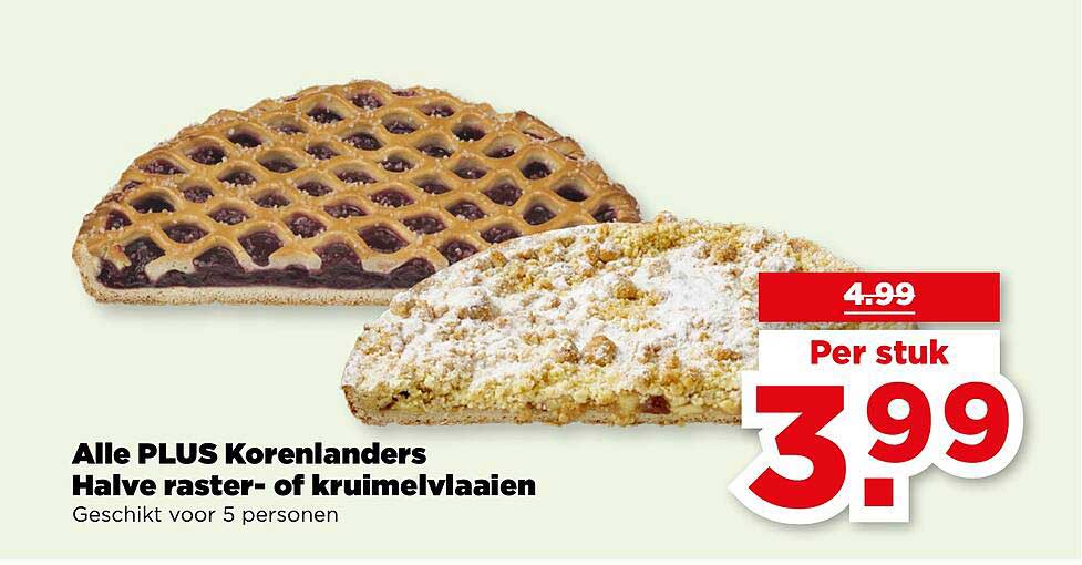 Alle PLUS Korenlanders Halve raster- of kruimelvlaaien