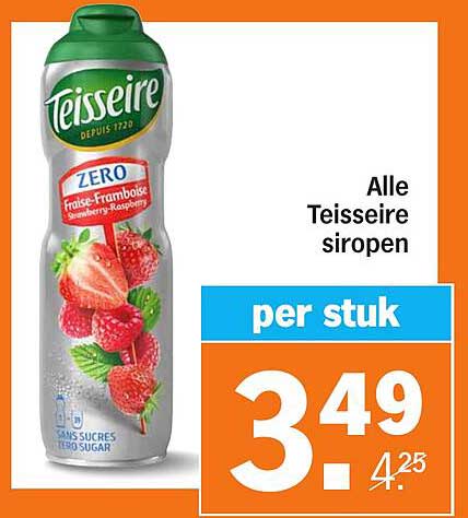 Alle Teisseire siropen