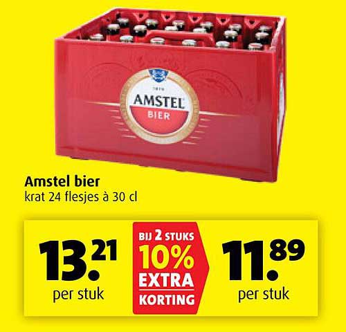 Amstel bier krat 24 flesjes à 30 cl