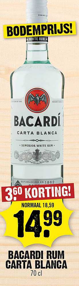 BACARDÍ RUM CARTA BLANCA 70 CL
