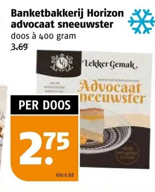 Banketbakkerij Horizon advocaat sneeuwster doos à 400 gram