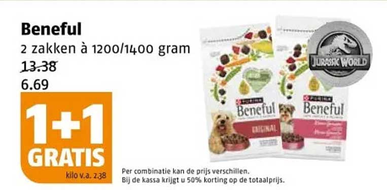 Beneful 2 zakken à 1200/1400 gram