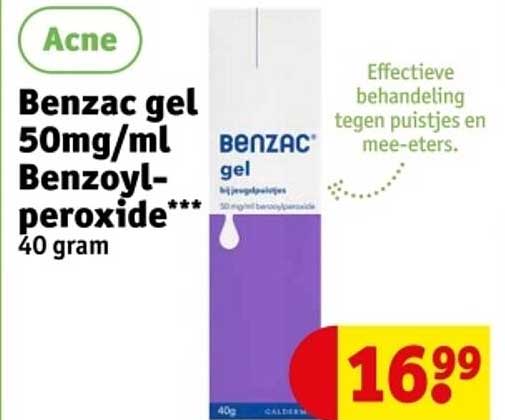 Benzac gel 50mg/ml Benzoyl-peroxide 40 gram