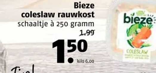 Bieze coleslaw rauwkost schaaltje à 250 gram