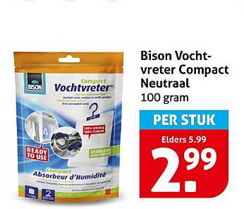 Bison Vochtvreter Compact Neutraal 100 gram