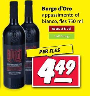 Borgo d’Oro appassimento of bianco, fles 750 ml