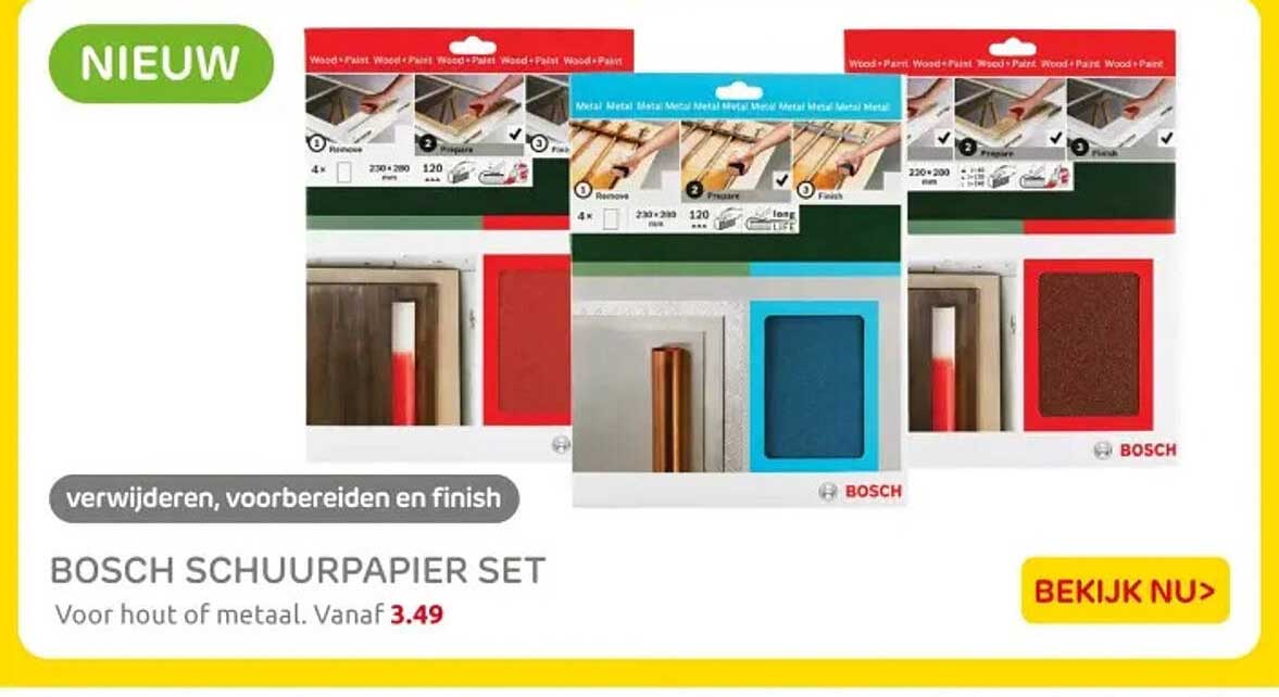 BOSCH SCHUURPAPIER SET