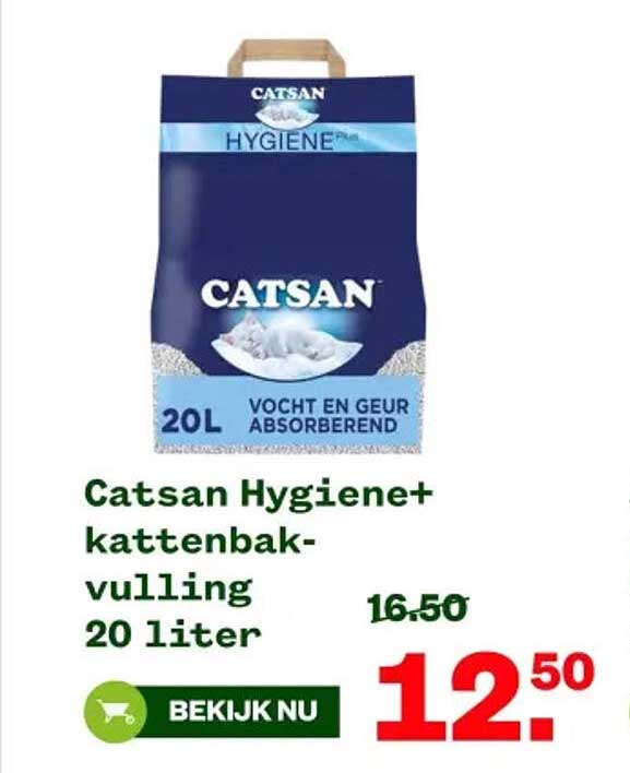 Catsan Hygiëne+ kattenbakvulling 20 liter