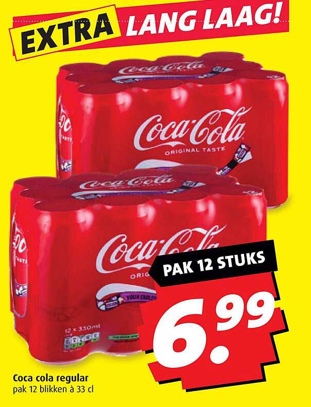 Coca cola regular pak 12 blikken à 33 cl