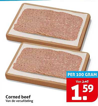 Corned beef Van de versafdeling