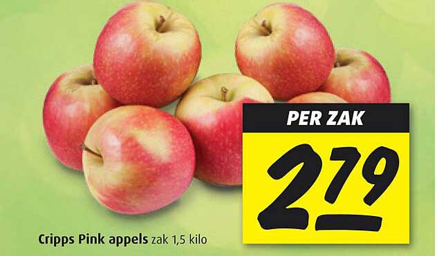 Cripps Pink appels zak 1,5 kilo