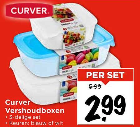 Curver Vershoudboxen 3-delige set