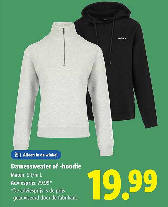 Damessweater of -hoodie