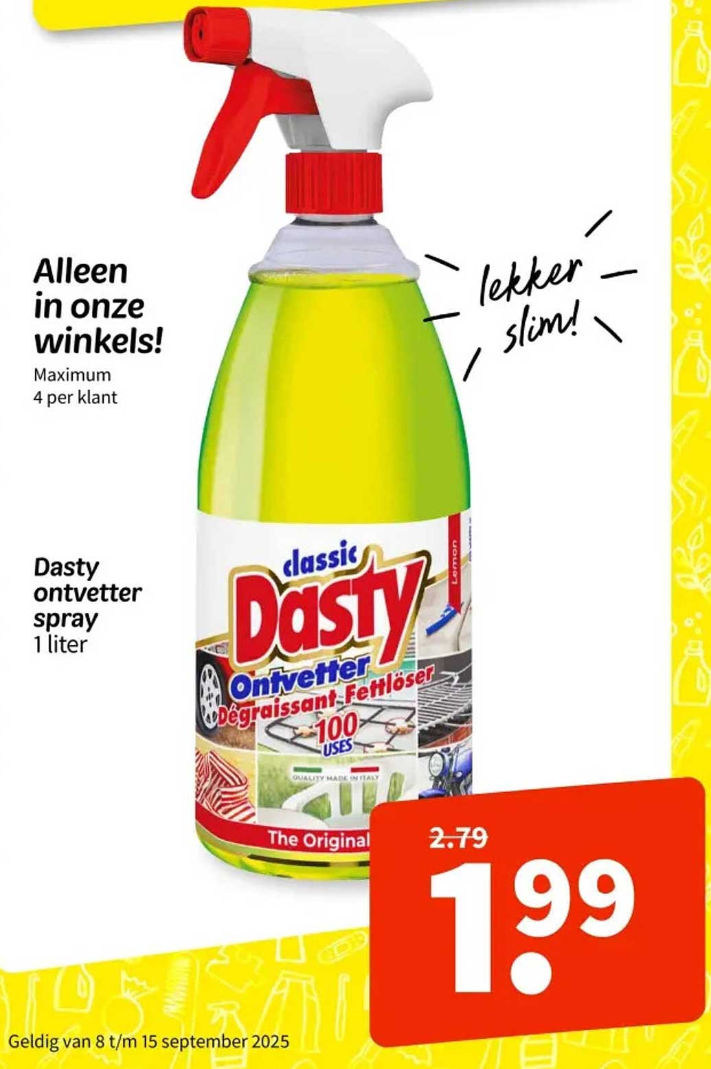 Dasty ontvetter spray 1 liter